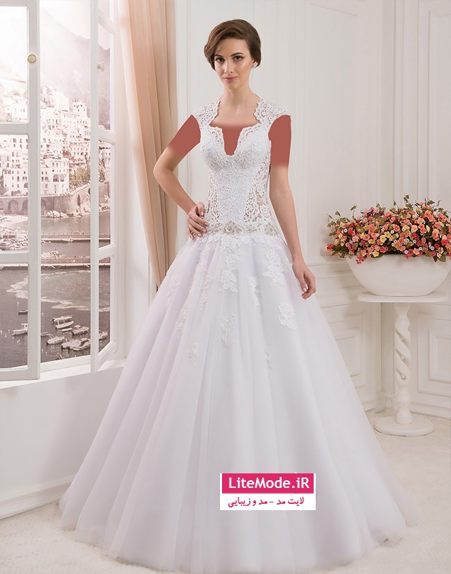 مدل لباس عروس پوشیده ۲۰۱۷ ,مدل لباس عروس دانتل دار