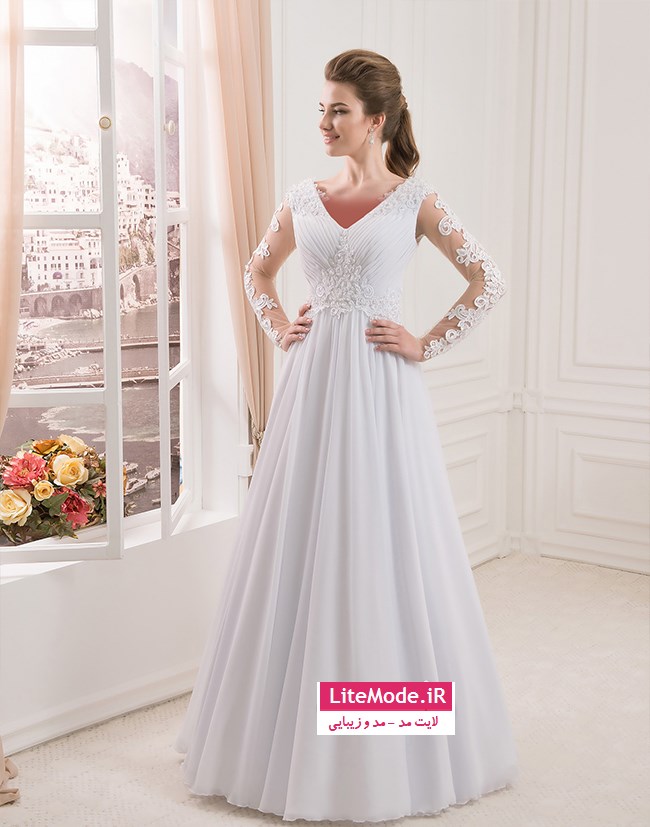 مدل لباس عروس پوشیده ۲۰۱۷ ,مدل لباس عروس دانتل دار