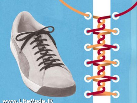 بستن بند کفش های متفاوت،آموزش تصویری بستن بند کفش