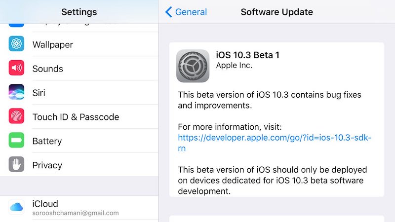انتشار اولین نسخه آزمایشی iOS 10.3 با یک سورپرایز و چند قابلیت جدید