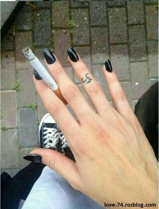 عکس سیگار کشیدن دخترونه عاشقانه