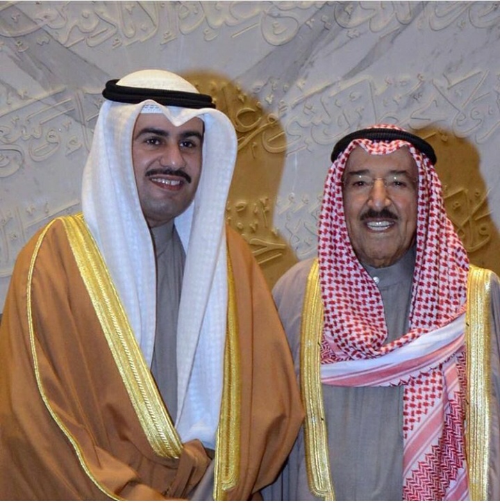 ثامر سعد السویط مع الامیر صباح الأحمد الصباح
