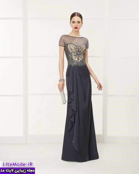 لباس مجلسی گیپور بلند,مدل لباس شب بلند
