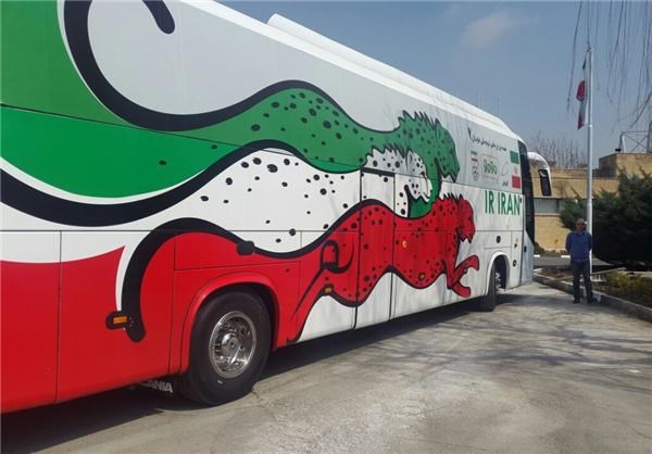 از اتوبوس تیم ملی فوتبال ایران رونمایی شد