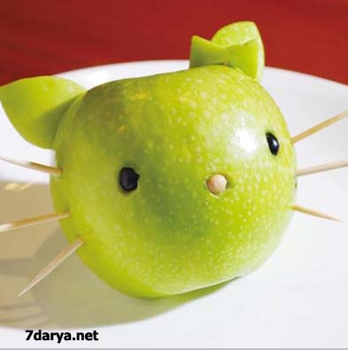 آموزش میوه آرایی سیب1