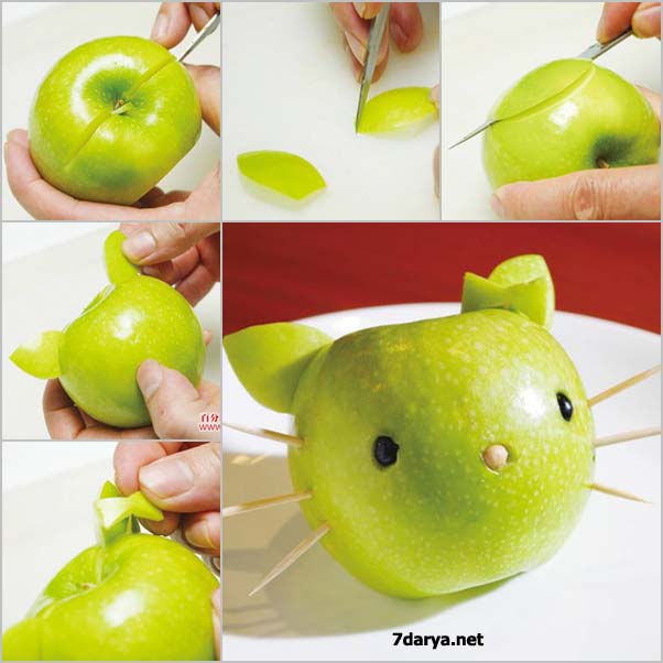 آموزش میوه آرایی سیب2