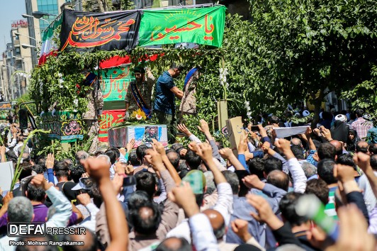 تشییع باشکوه پیکر 12 شهید ترور در تهران