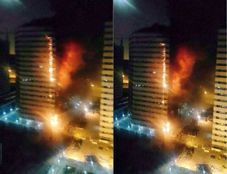 تصاویر آتش سوزی برج پامچال