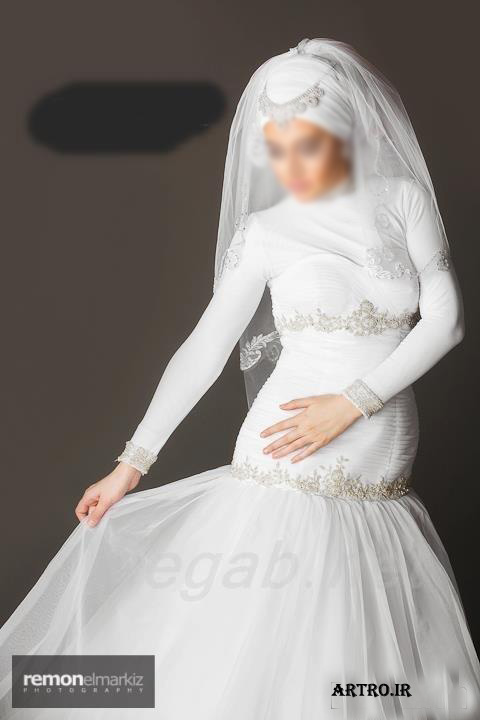 مدل لباس عروس باحجاب 2017