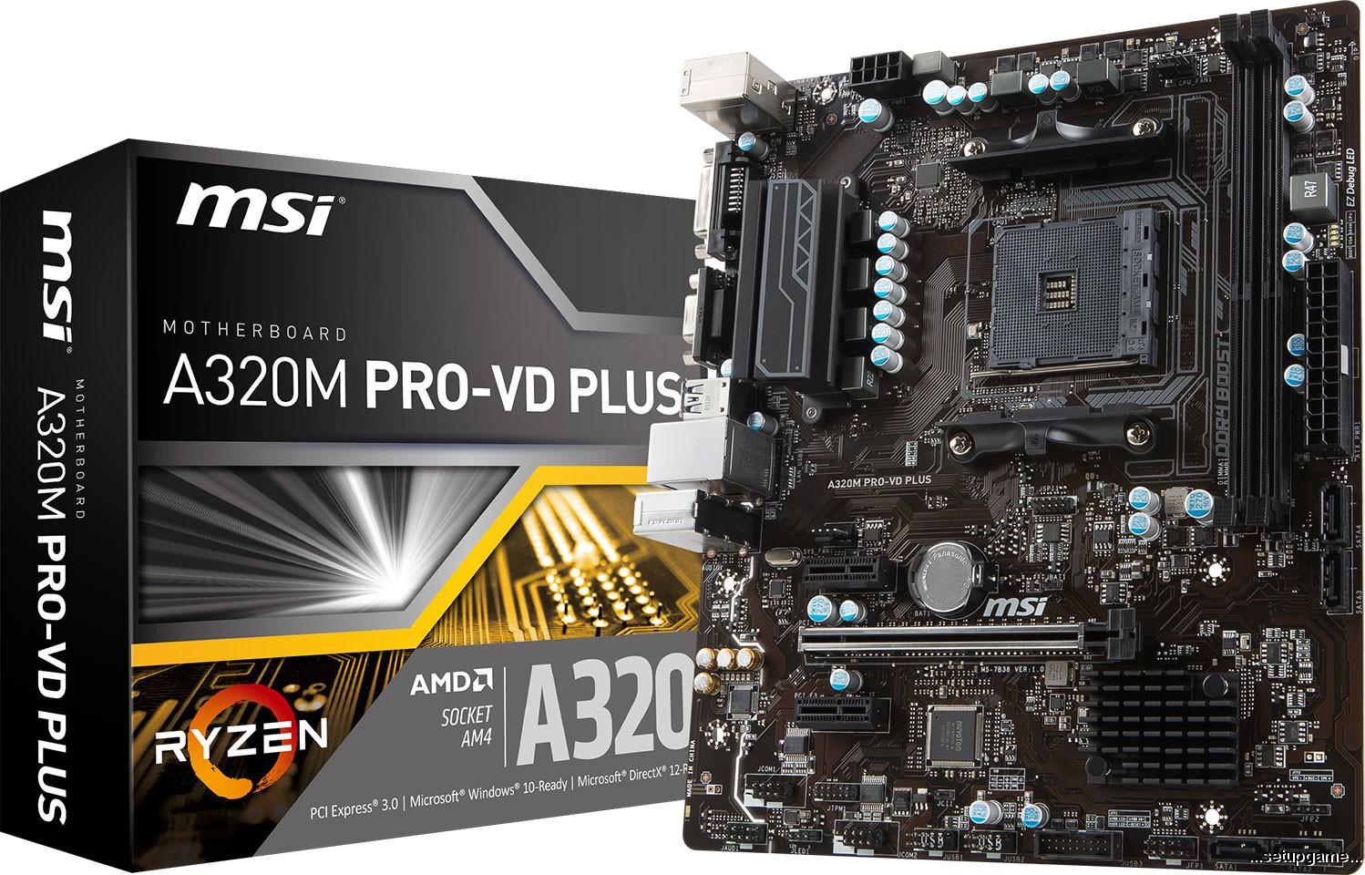 MSI B350M Pro-VD  و A320M Pro-VD، دو مادربرد ارزان برای پردازنده‌های AM4