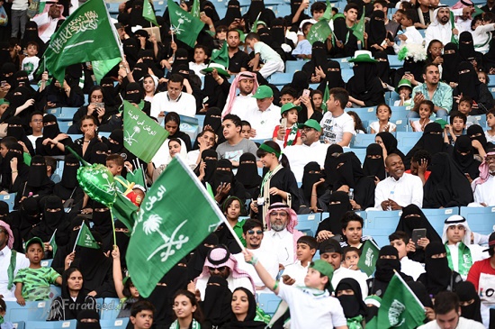زنان در عربستان به ورزشگاه رفتند