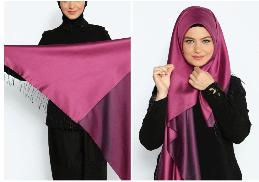 مدل بستن شال زیر چادر عربی