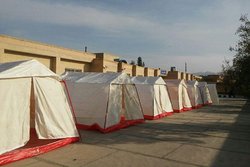 دو اردوگاه اسکان اضطراری زلزله‌زدگان در شهرستان دیر برپا شد