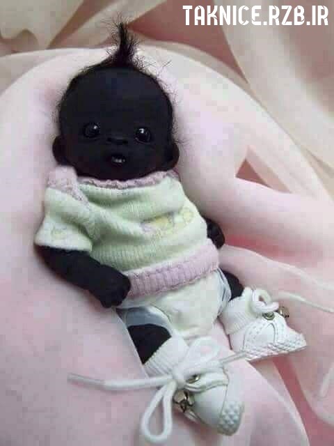 عکس به دنیا آمدن سیاه ترین نوازد جهان با چشمانی باورنکردنی