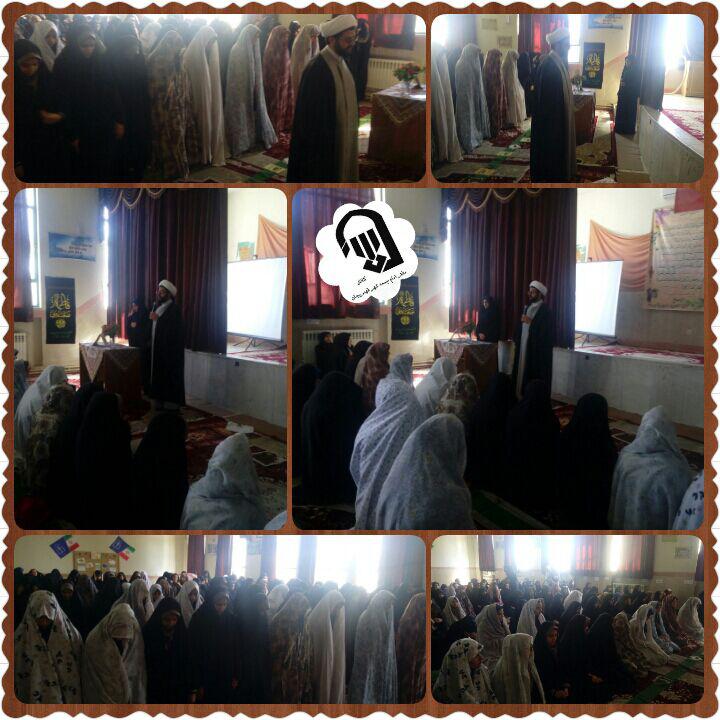حضور امام جمعه محترم شهر قهدریجان در مدرسه عرفان و اقامه نماز جماعت و سخنرانی با موضوع شهدای گمنام 