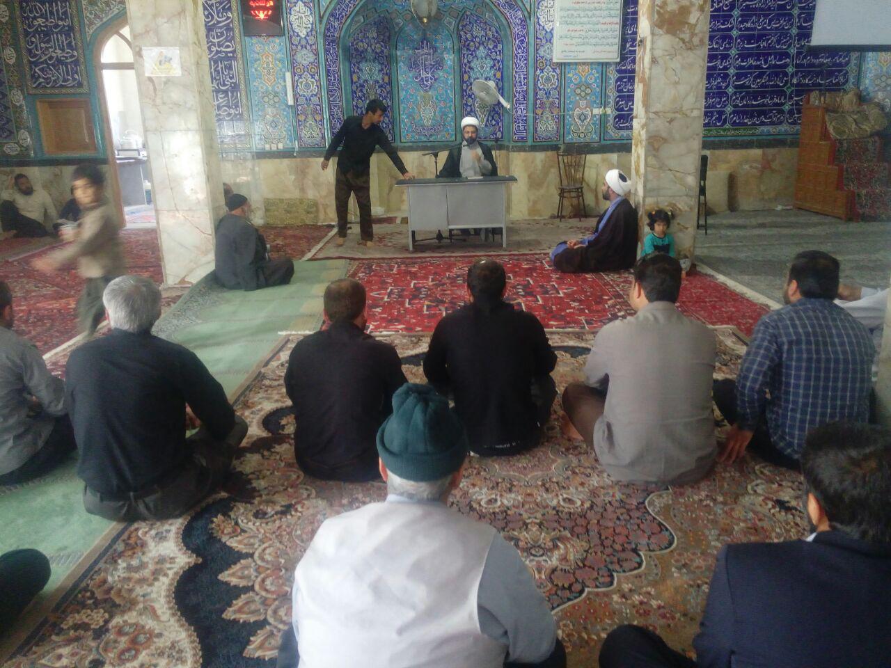 حضور و سخنرانی امام جمعه محترم شهر قهدریجان در بین معتکفین مسجد بزرگ