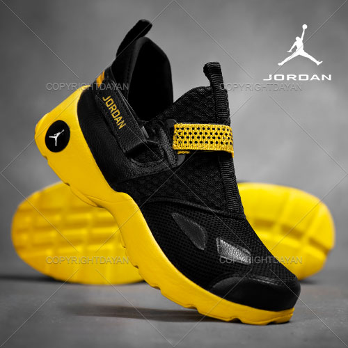 فروش کفش مردانه Jordan مدل Hira (زرد مشکی) 