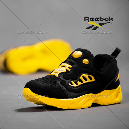 فروش کفش مردانه Reebok مدل Rasel (مشکی زرد) - کتانی ریباک