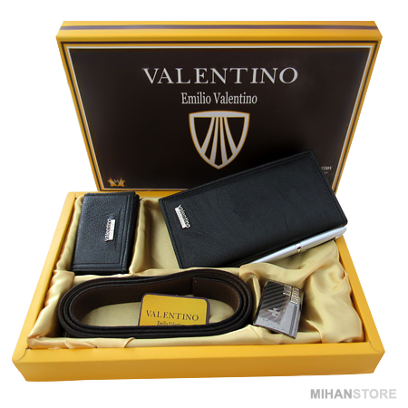 فروش ست کیف، کمربند و جاکلیدی Valentino - ست هدیه مردانه