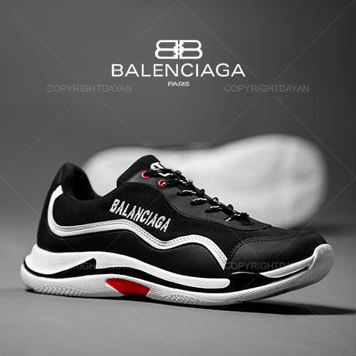 فروش کفش مردانه Balanciaga مدل K1073 (مشکی سفید) 