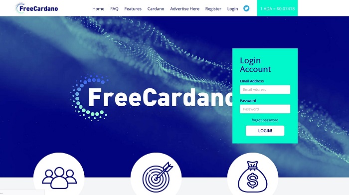 آموزش ثبت نام در سایت free cardano برای کسب کاردانو رایگان