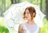 دنیایی از مدل های چتر سفید عروس