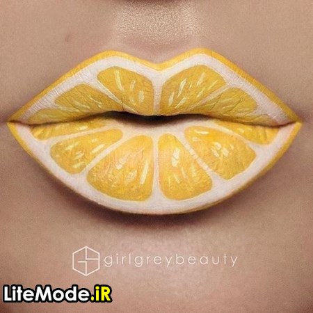 مدل آرایش لب میوه ای - پرتقال 