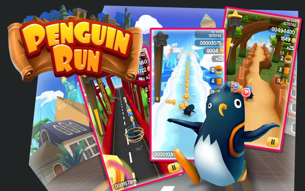 دانلود بازی کاپیتان پنگوئن Penguin Run 1.1.1 برای آندروید