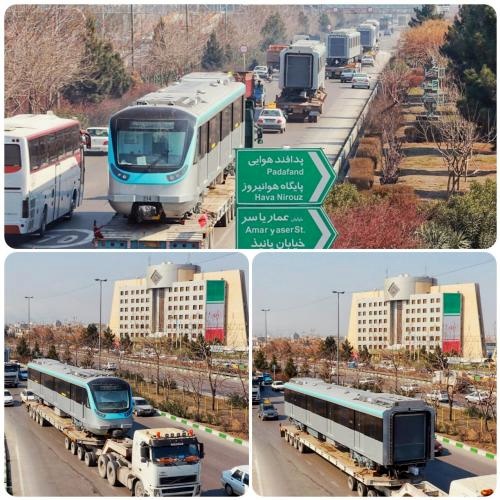 ورود 5 واگن جدید از ناوگان خط 2 قطارشهری به مشهد