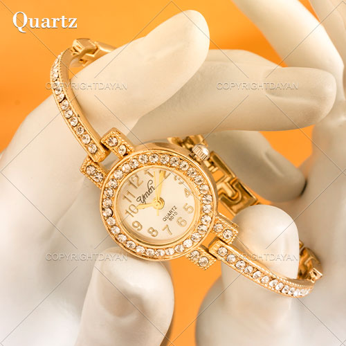 ساعت مچی زنانه Quartz مدل W9006 نقره ای و طلایی