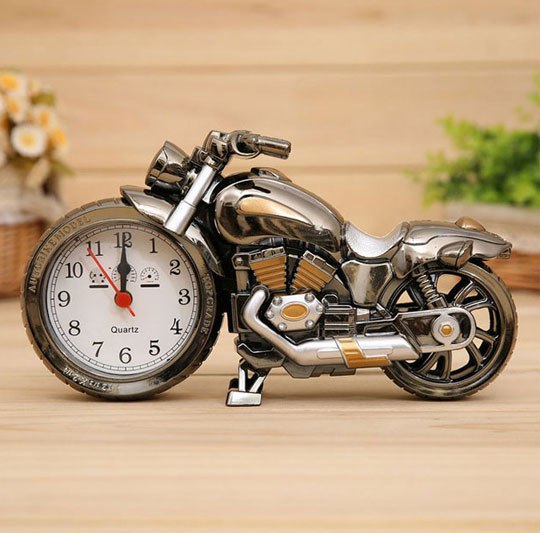 ساعت شکل موتورسیکلت دکوری آلارم دار