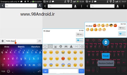 دانلود iKeyboard - emoji,emoticons - کیبورد عالی اندروید