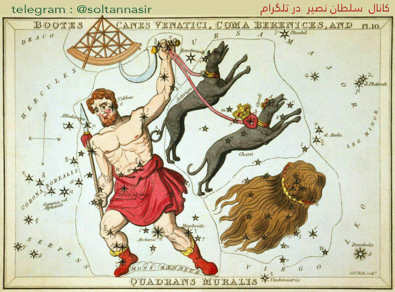 تصویر صورت فلکی عوا (گاوران) بر اساس اساطیر یونانی