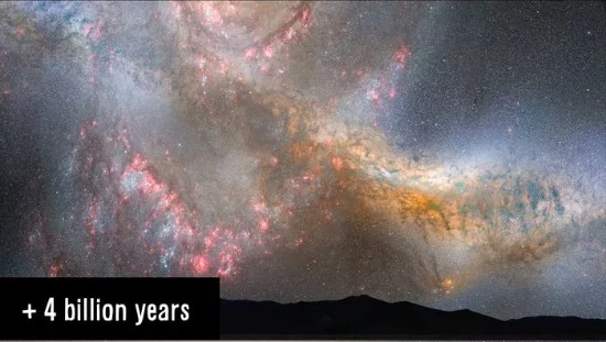 تصویر فضا در 4 میلیارد سال آینده 