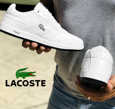 کفش مردانه لاگوست Lacoste - کفش سفید چرم مصنوعی