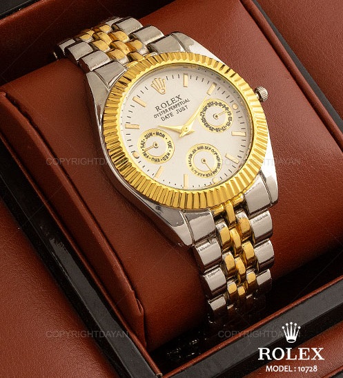 ساعت مچی رولکس Rolex مدل 10728 - رنگ طلای نگین دار