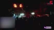 فیلم آتش سوزی مسجد یوم الغدیر تهران در شب عاشورا