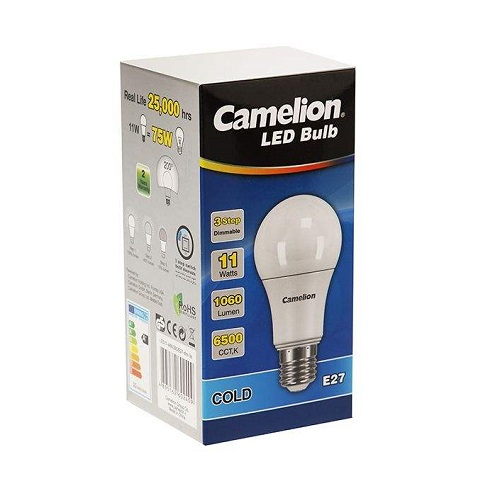 لامپ ال ای دی 11 وات دیمردار کملیون مدل LED11-A60/265/E27-dim-3s