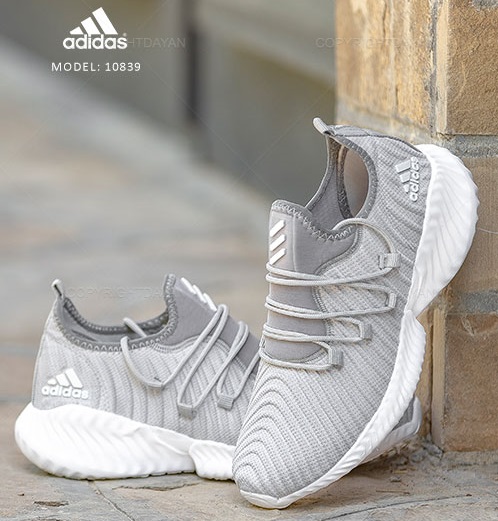 کفش مردانه آدیداس Adidas مدل 10839 رنگ سفید خاکستری