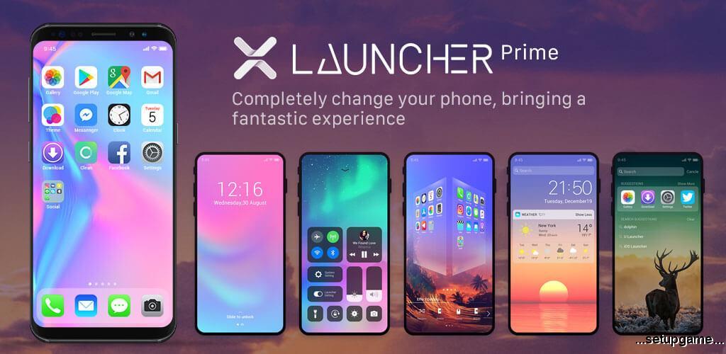 X Launcher Prime 1.7.8 دانلود لانچر آیفون iOS 12 اندروید