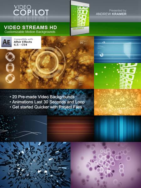 افزونه های بی نظیر  Video Copilot Video Streams HD
