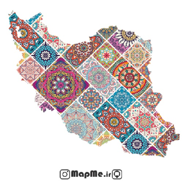دانلود طرح بافت وکتور گرافیکی فرش در قالب نقشه ایران