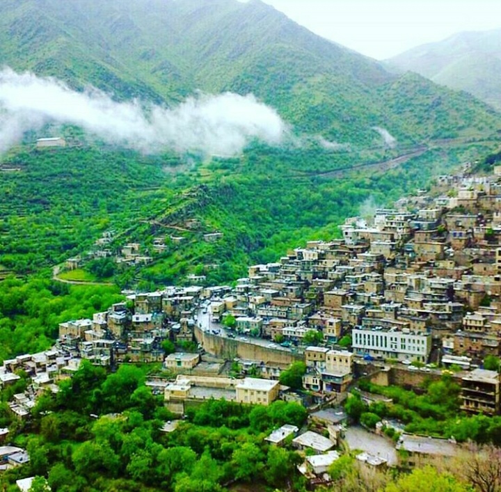شهر نودشه یکی از شهرهای زیبای منطقه اورامان