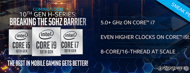 اینتل پردازنده‌های قدرتمند Comet Lake-H را در CES 2020 معرفی کرد؛ فرکانس بالا و بهبودهای جدید 