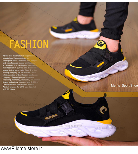  کفش مردانه مدل Fashion (مشکی،زرد) 