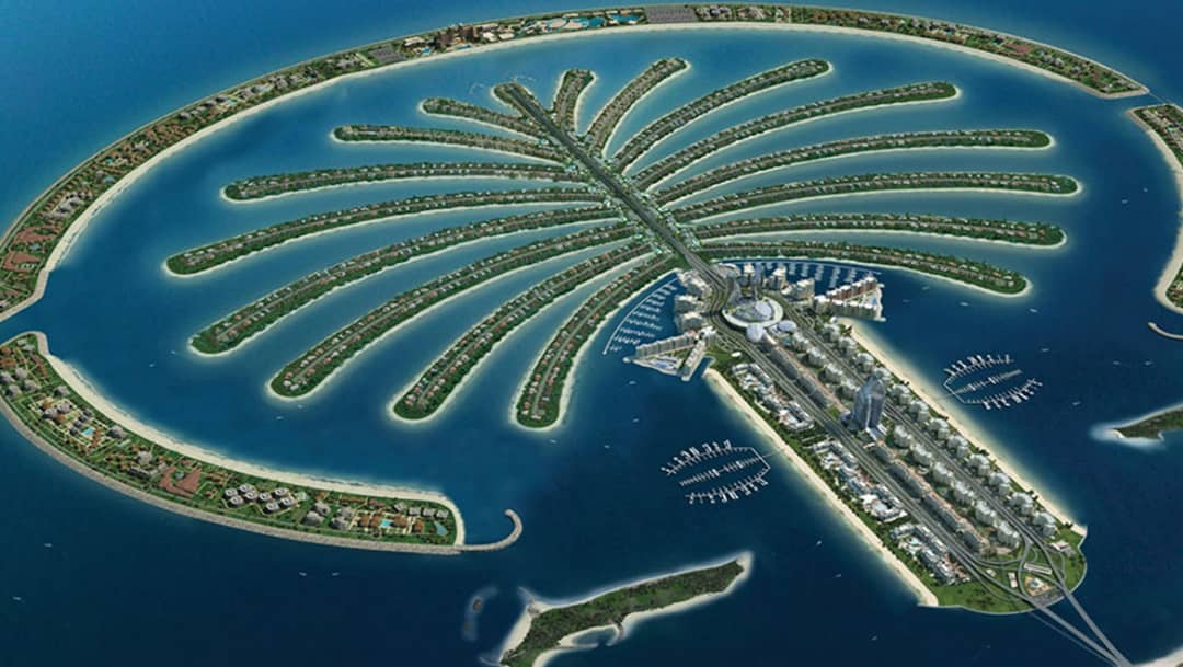 مجمع الجزایر دبی  پالم جمیرا (نخل جمیرا) در دبی یکی از خارق العاده ترین پروژهه های شهر دبی