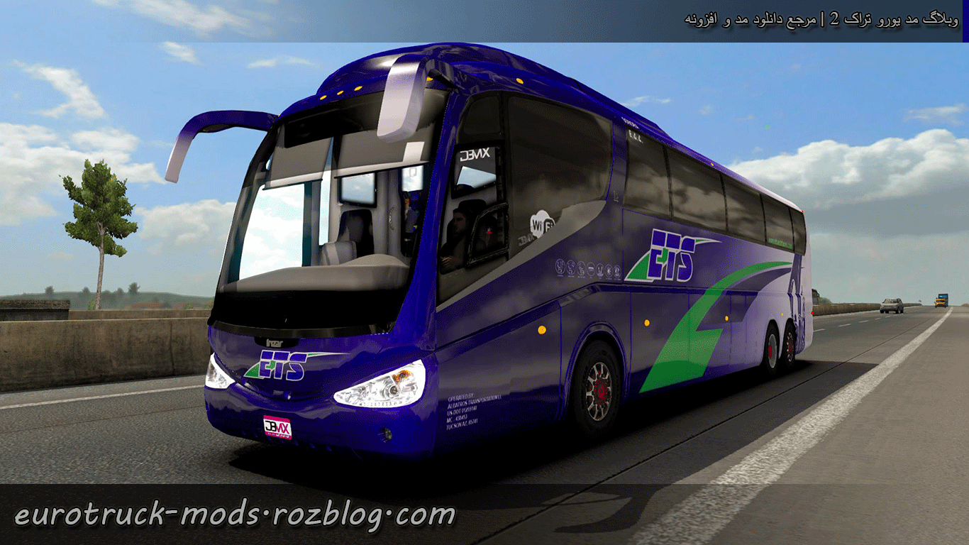 دانلود اتوبوس زیبای Volvo Irizar PB + داخلی و صدا برای بازی یورو تراک 2 ورژن 1.38