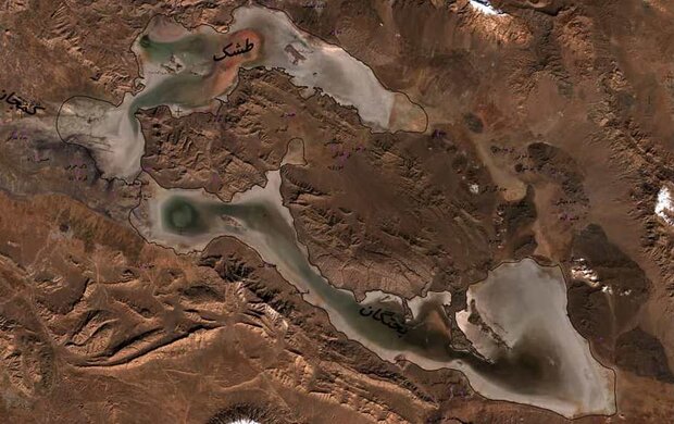 بررسی تغییر مساحت آبی تالاب های کشور با تصاویر ماهواره‌ای