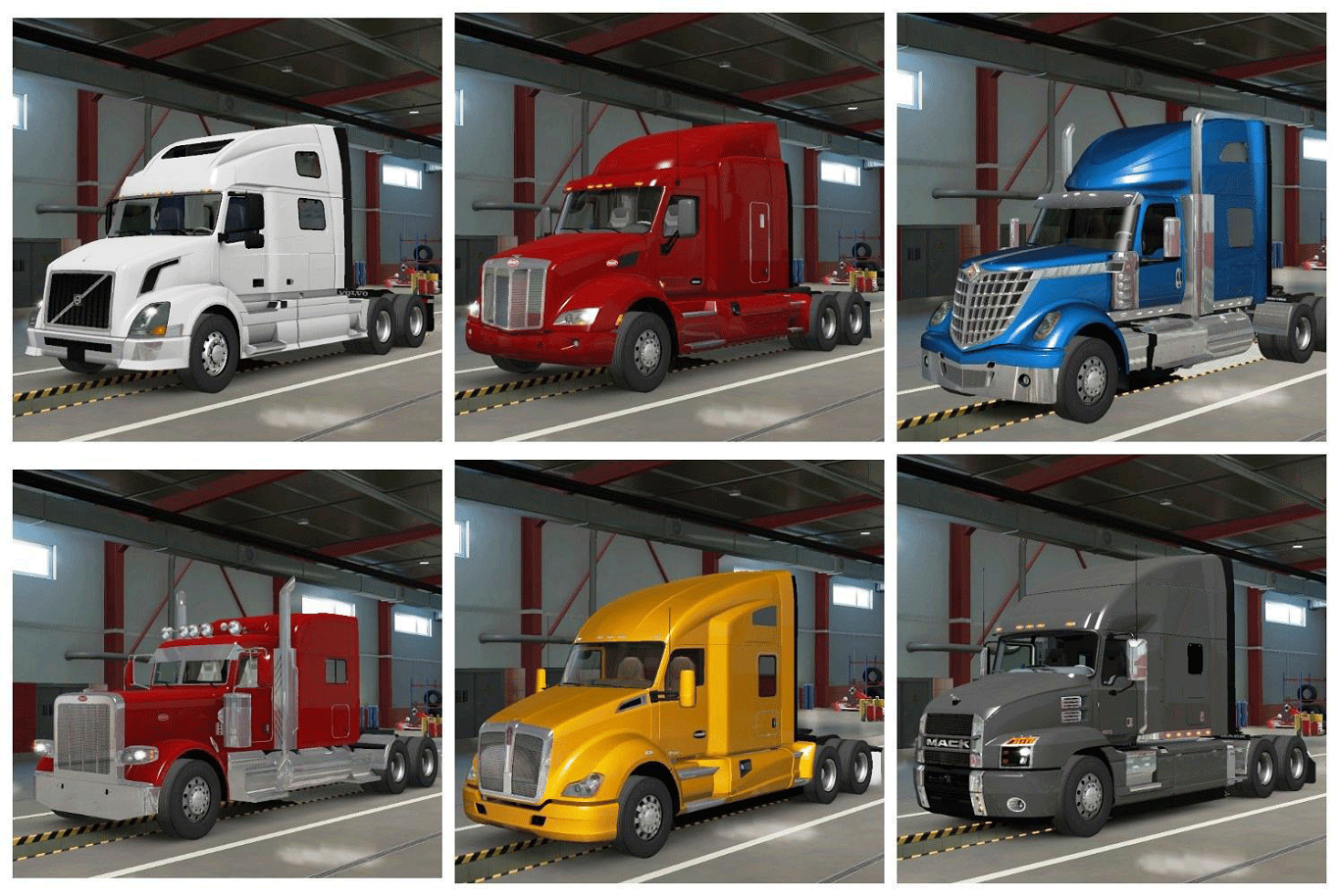 دانلود مجموعه جالب کامیون های آمریکن تراک برای بازی یورو تراک 2 ورژن 1.38