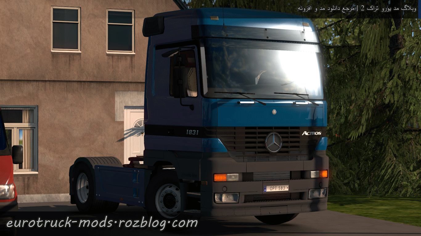 دانلود کامیون مرسدس بنز آکتروس MP1 + داخلی و صدا برای بازی یورو تراک 2 ورژن 1.39